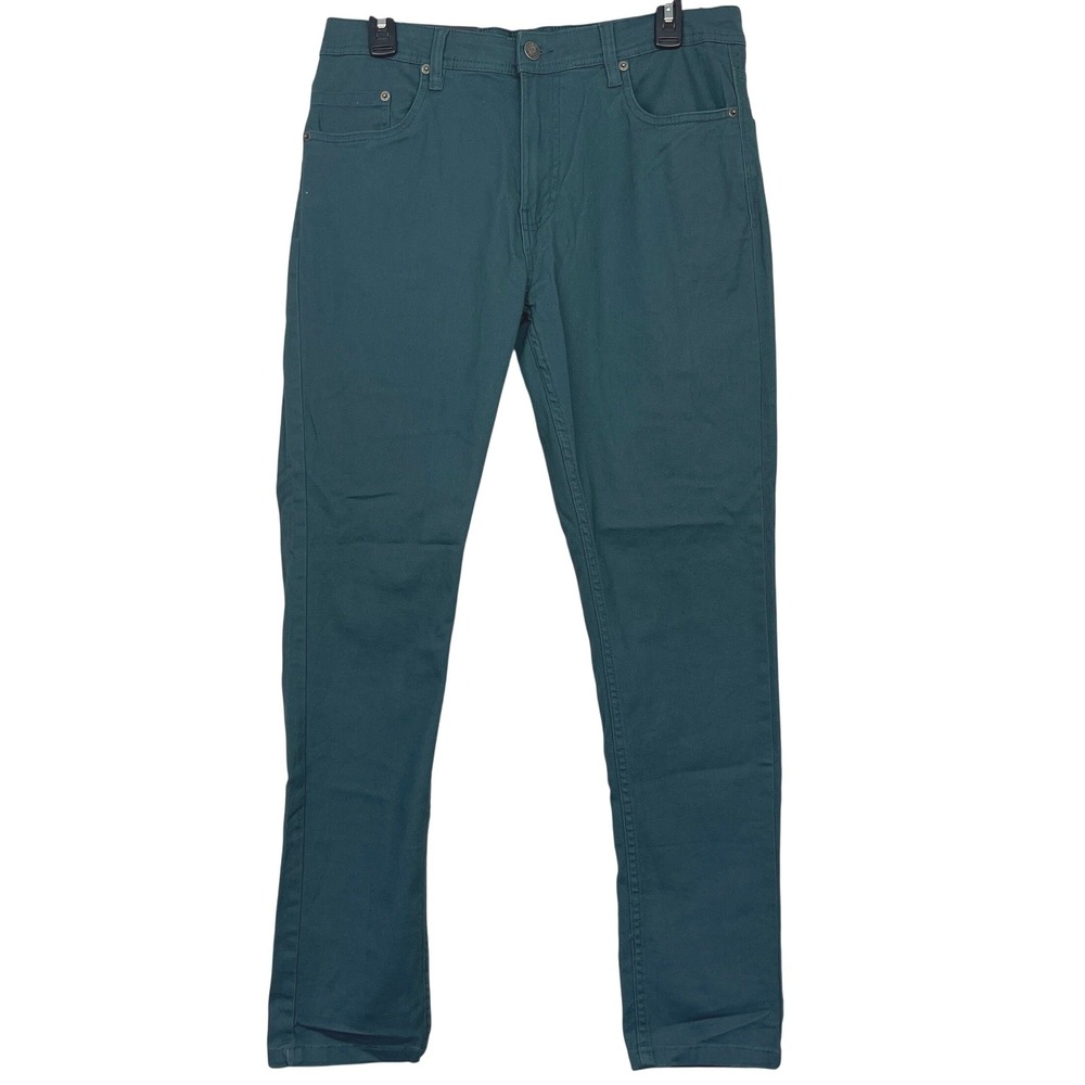 NEW Jachs NY Mens Stretch Cotton 5 Pocket Pants Mens 33x30 Slim Fit Dark Teal